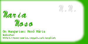 maria moso business card