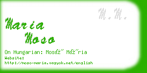 maria moso business card